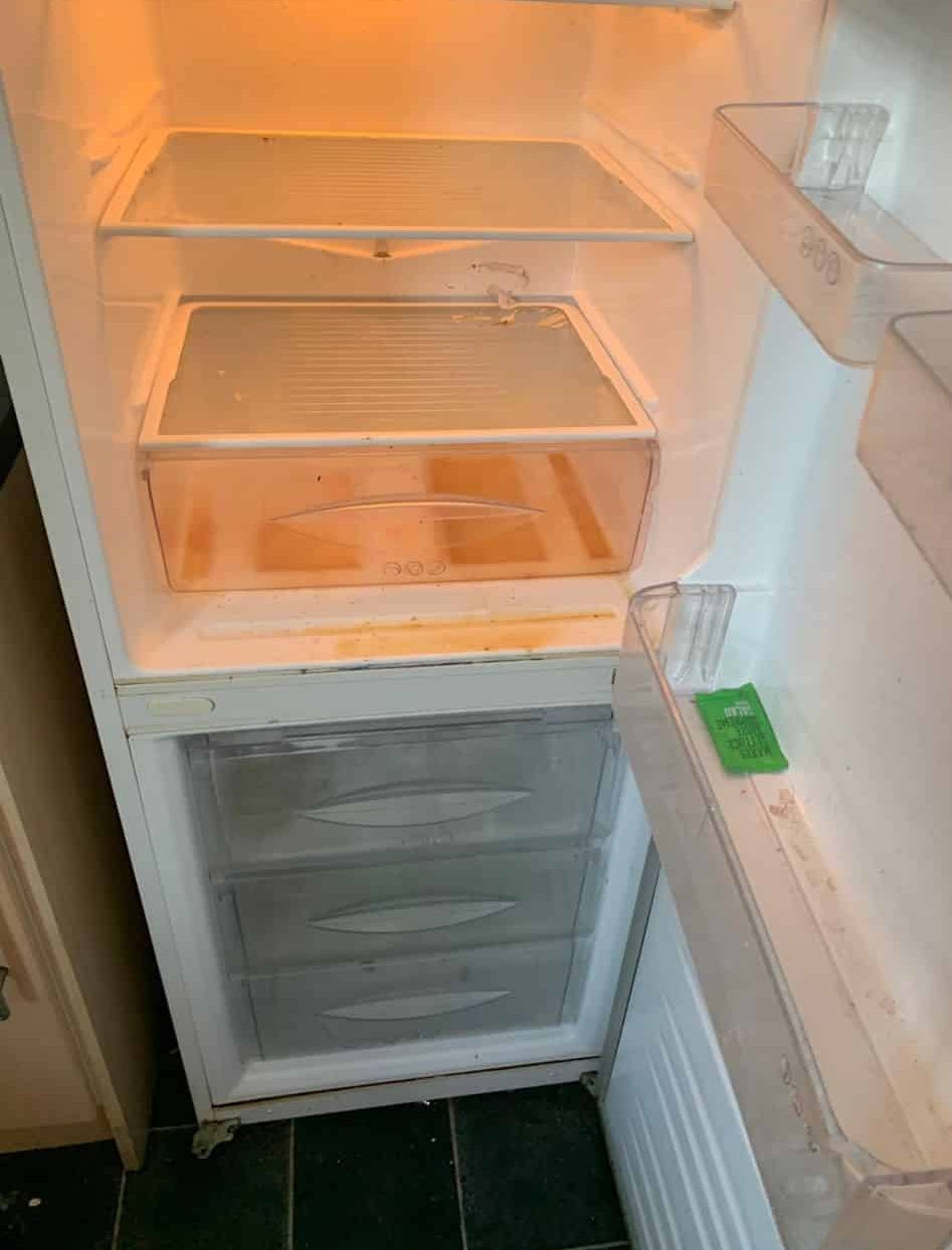 fridge before cleaning