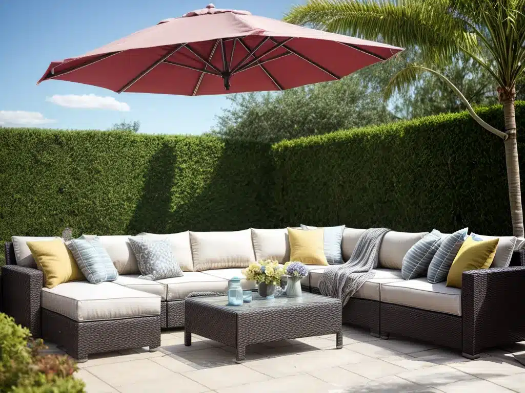Cleaning Outdoor Cushions, Pillows and Umbrellas for Patio Season