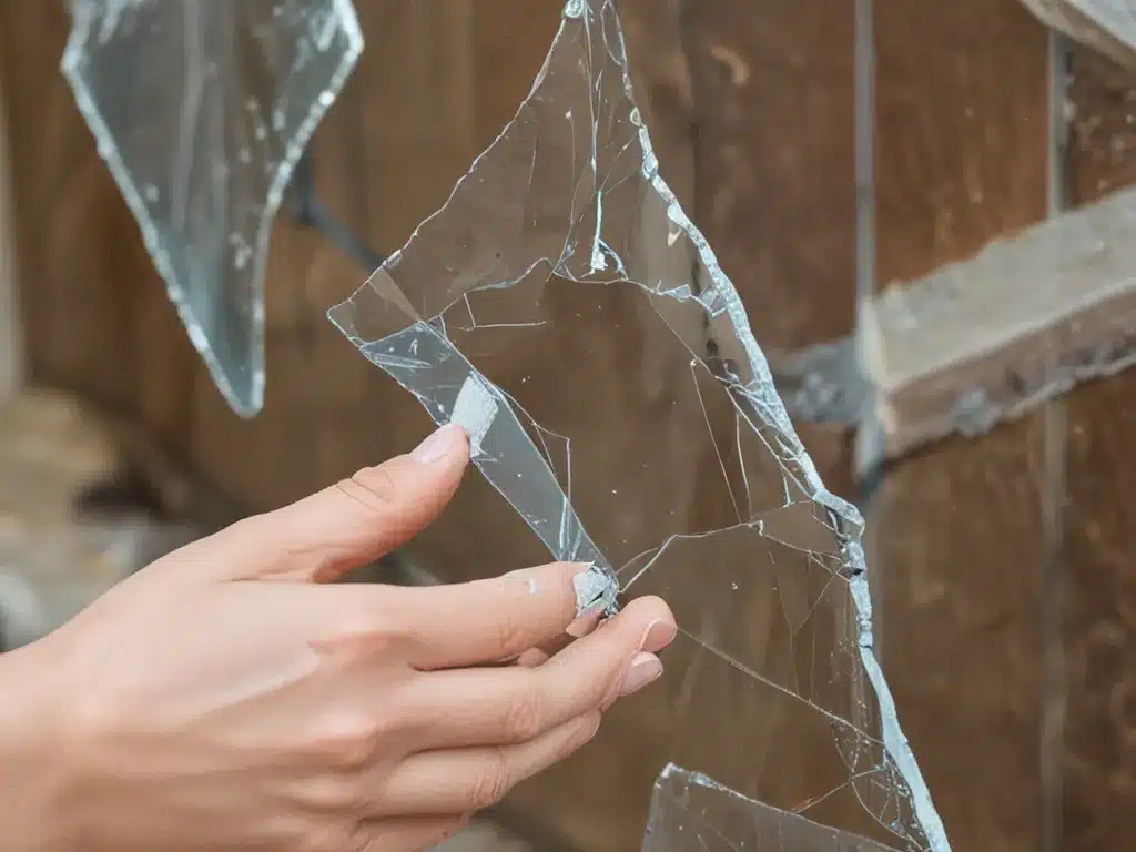 Cleaning Up Broken Glass Without Injury