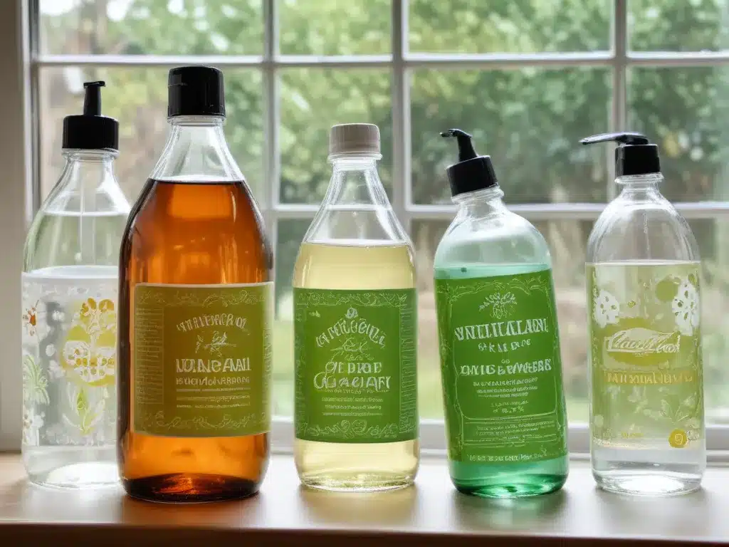 Eco-Friendly Glass and Window Cleaner from Vinegar and Essential Oils