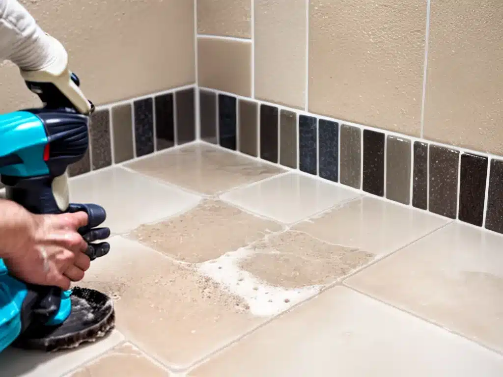 Leave Tile and Grout Looking New:Removing Soap Scum and Hard Water Stains