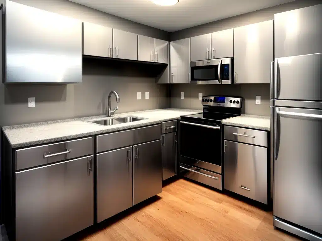 Shining Stainless Steel Appliances and Sinks to Perfection