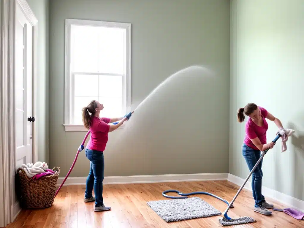 Washing Walls, Baseboards and Ceilings for a Top-Down Spring Clean