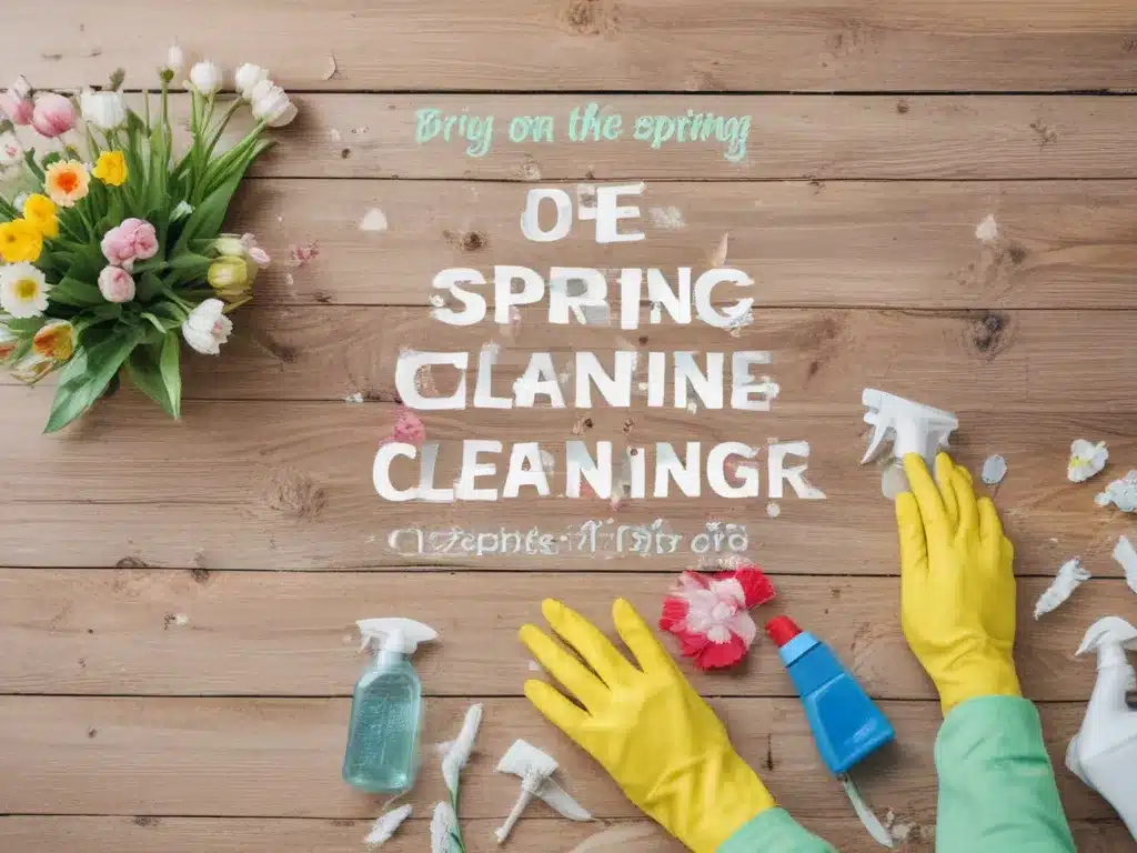 Bring on the Spring Cleaning Bring on the Spring Cleaning