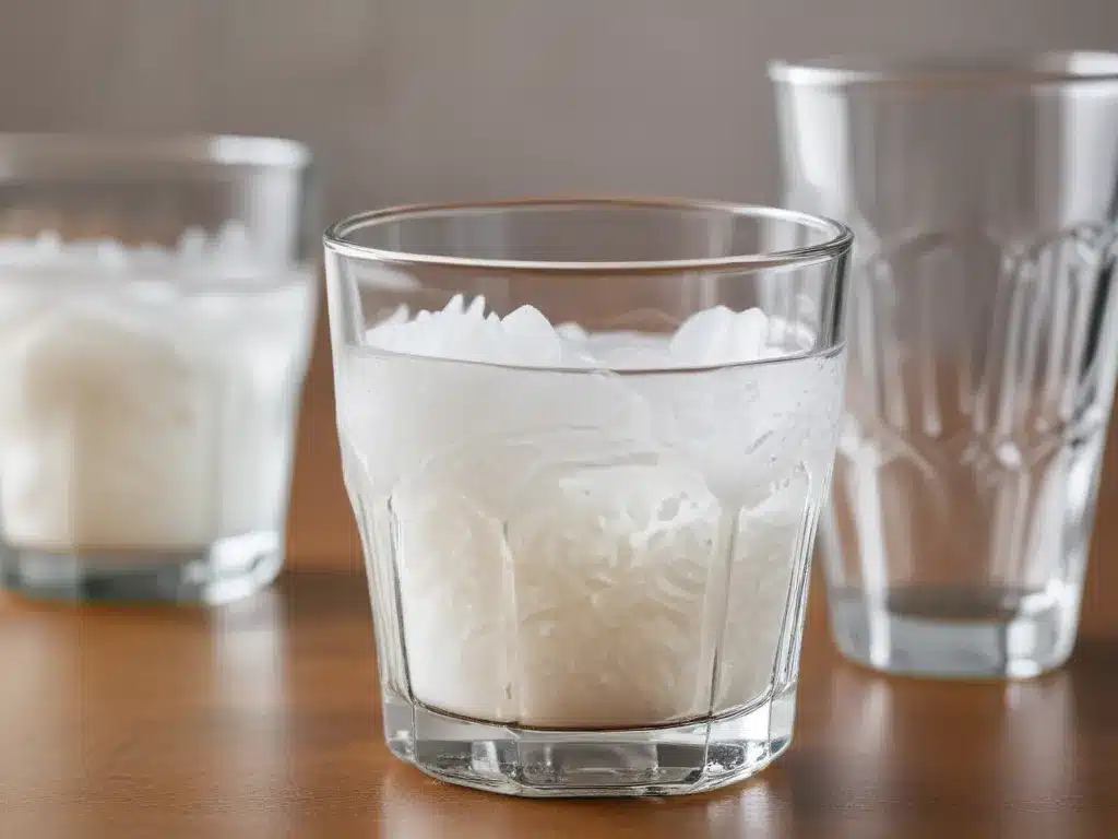 Clean Cloudy Glassware with Rice and Vinegar