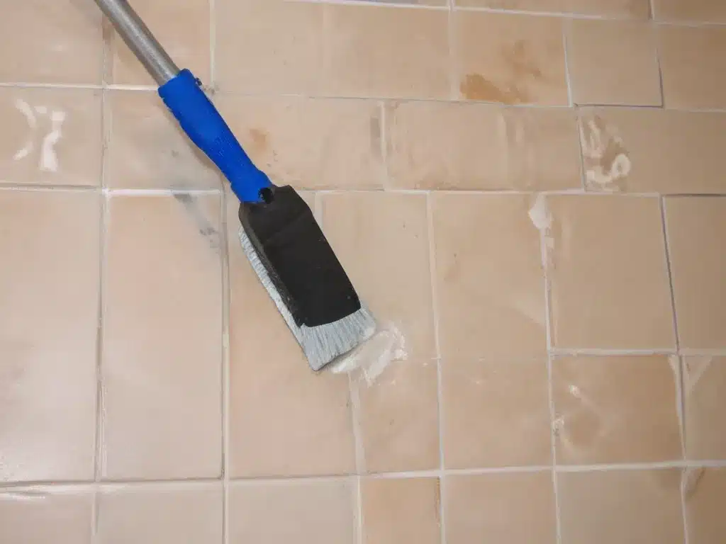 Deep Clean Grout with Hydrogen Peroxide