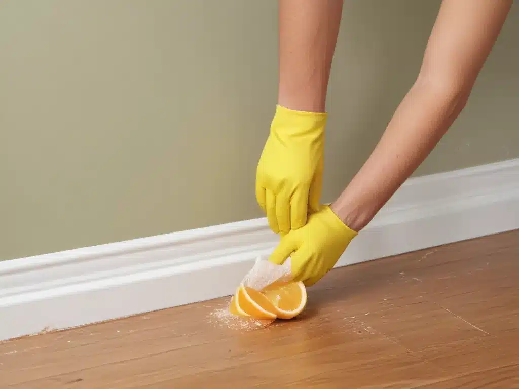 Give Walls and Baseboards a Citrus Clean