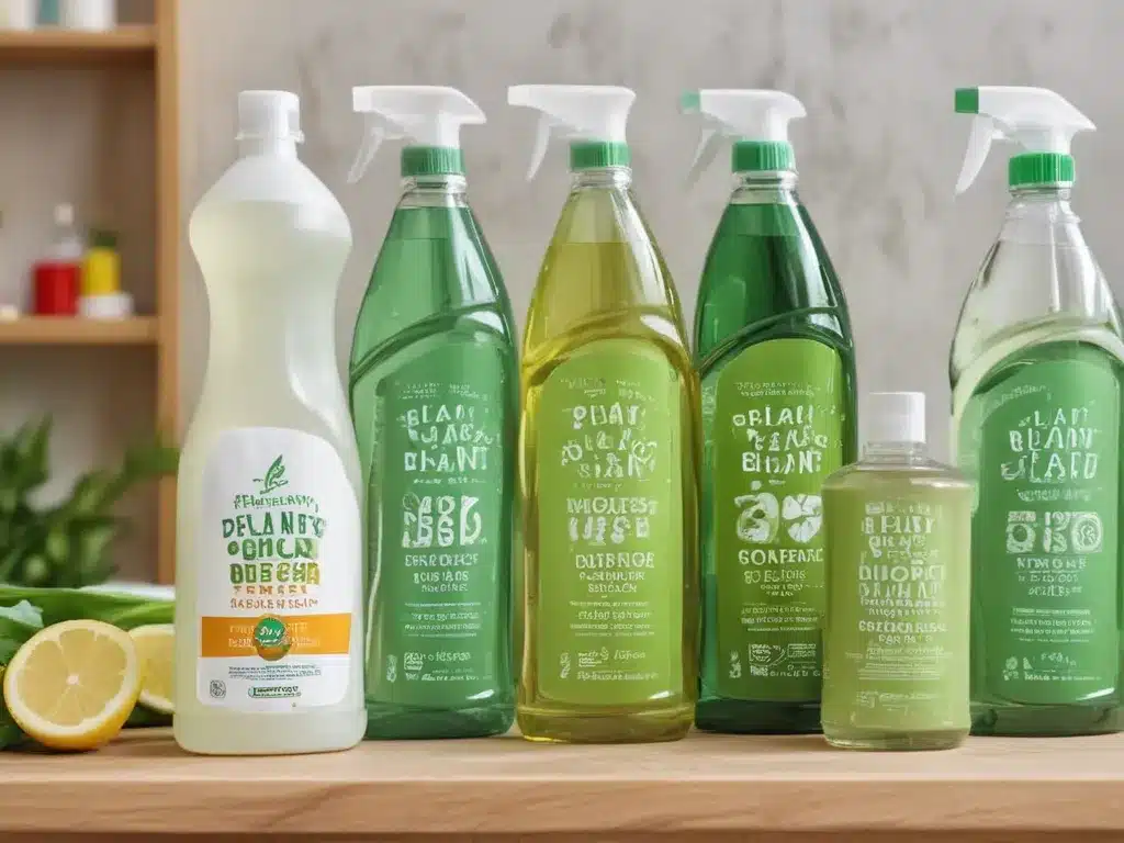 Green Cleaning with Plant Based Detergents