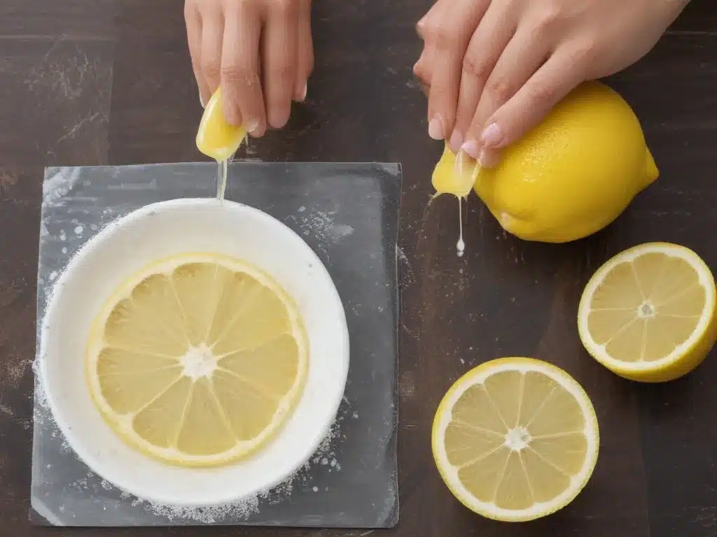 Lemon Juice and Salt Paste for Stain Removal