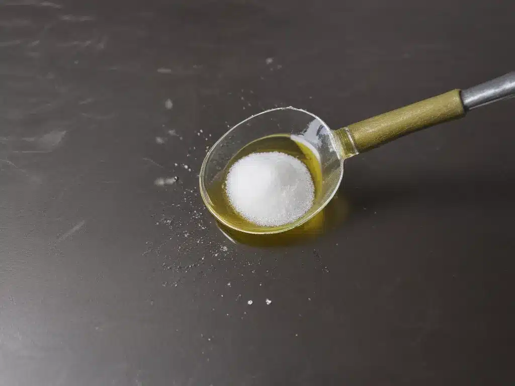 Olive Oil And Salt Make Metal Shine