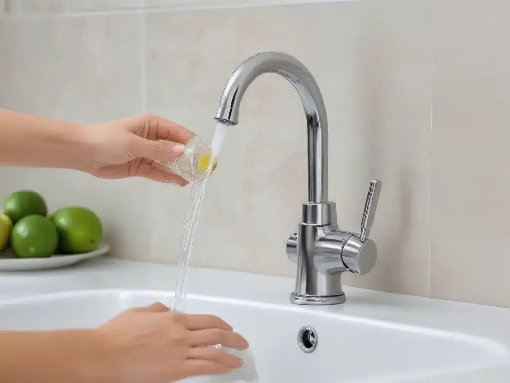 Remove Limescale from Faucets with White Vinegar