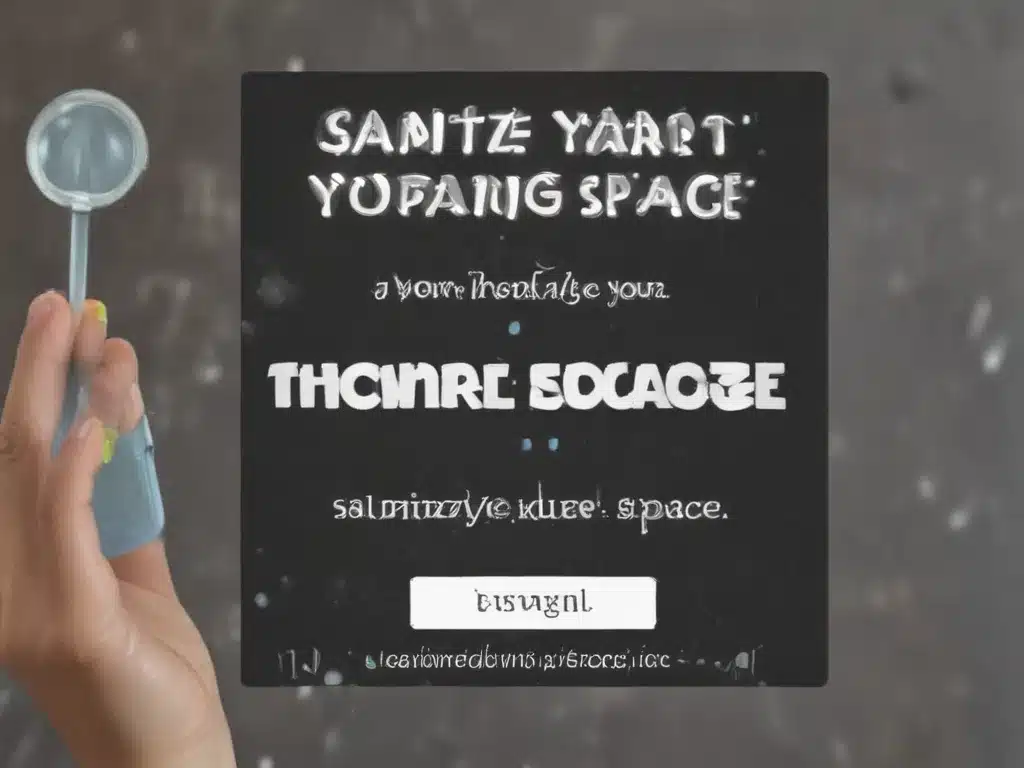 Sanitize YourSpace