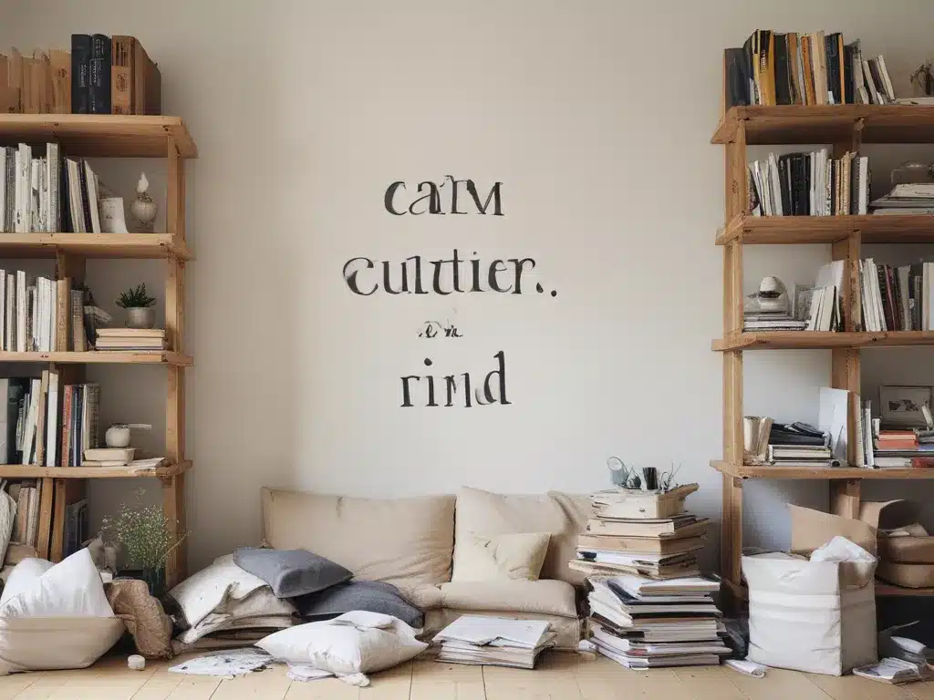 calm clutter, calm mind