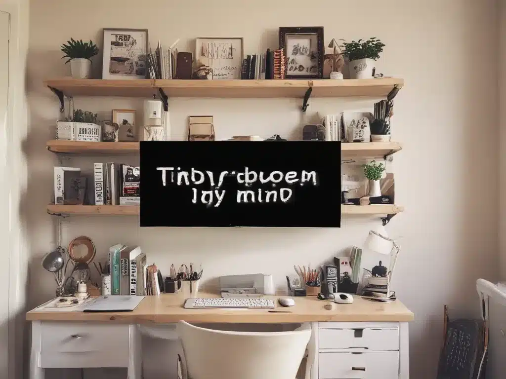 tidy room, tidy mind