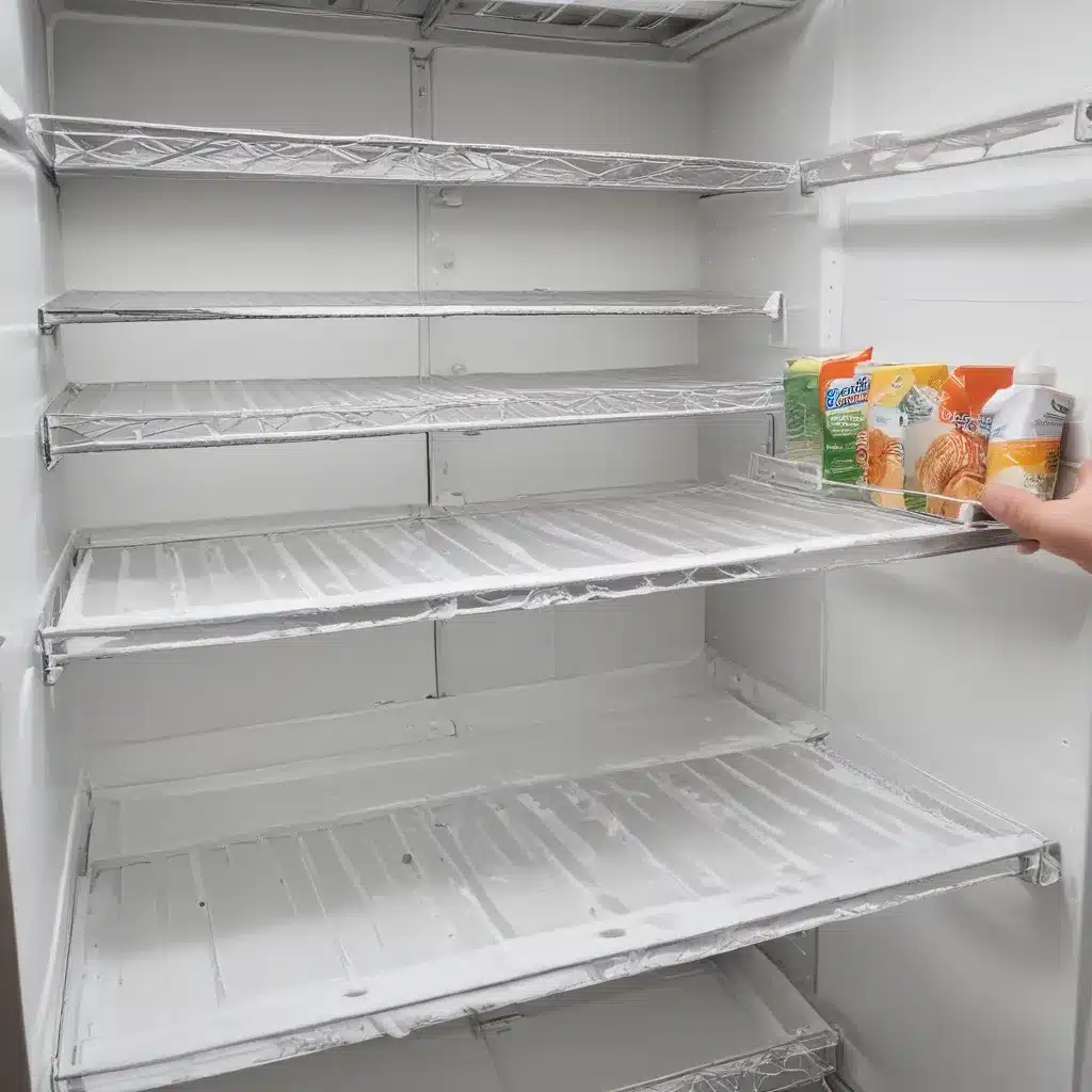 Clean Gross Refrigerator Shelves with Baking Soda Paste