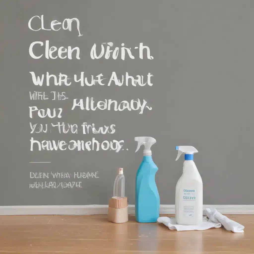 Clean With What You Already Have