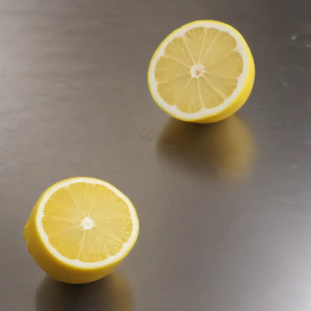 Lemon Power Cleans Stainless Steel