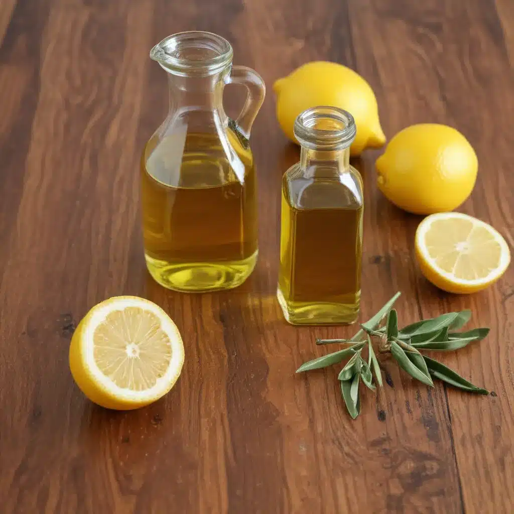 Olive Oil and Lemon Juice Wood Furniture Refresher